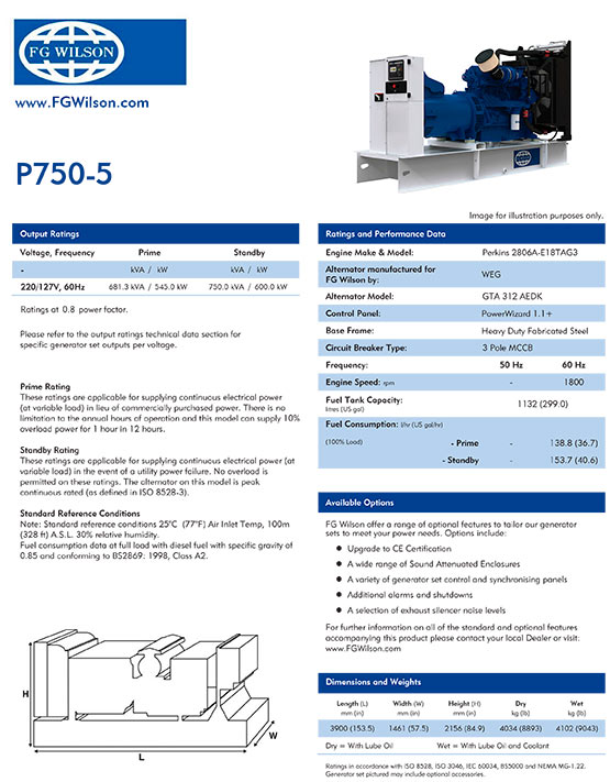 Gerador Diesel de 750 KVA - Aberto