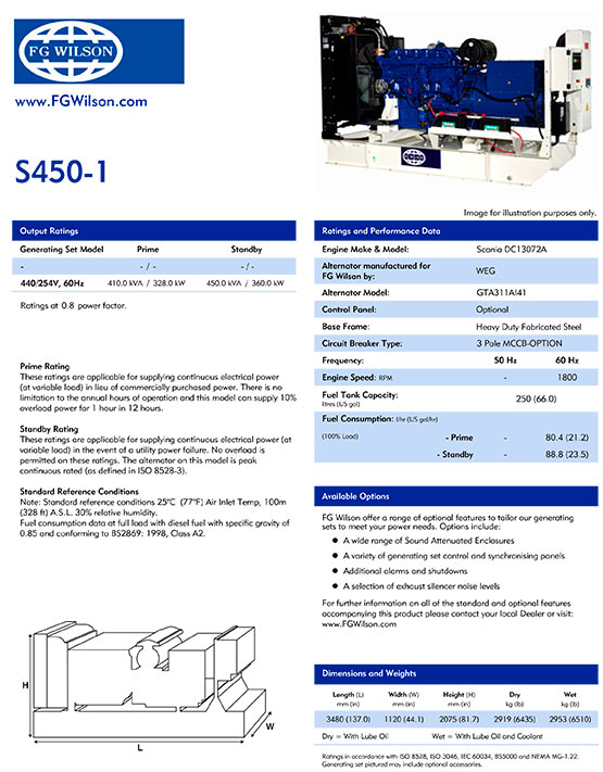 Gerador Diesel de 450 KVA - Aberto